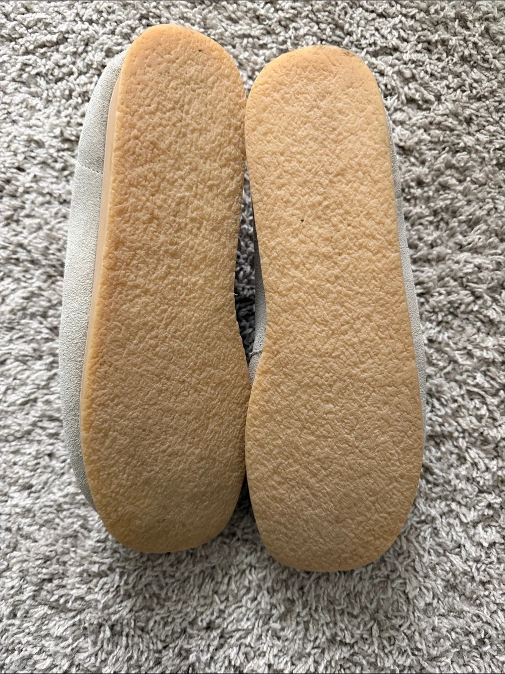 Clarks Suede Moccasin Loafers in Taupe